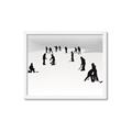 Picture of Kids Playing Hockey Outdoors _GroupedProduct_Rectangle_Landscape_Mini_ _GroupedProduct_Rectangle_Landscape_Framed_Matted_