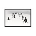 Picture of Kids Playing Hockey Outdoors _GroupedProduct_Rectangle_Landscape_Mini_ _GroupedProduct_Rectangle_Landscape_Framed_Matted_