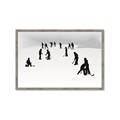 Picture of Kids Playing Hockey Outdoors _GroupedProduct_Rectangle_Landscape_Mini_ _GroupedProduct_Rectangle_Landscape_Framed_Matted_