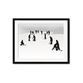 Picture of Kids Playing Hockey Outdoors _GroupedProduct_Rectangle_Landscape_Mini_ _GroupedProduct_Rectangle_Landscape_Framed_Matted_