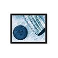 Picture of Hockey Stick and Puck _GroupedProduct_Rectangle_Landscape_Mini_ _GroupedProduct_Rectangle_Landscape_Framed_Matted_