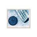 Picture of Hockey Stick and Puck _GroupedProduct_Rectangle_Landscape_Mini_ _GroupedProduct_Rectangle_Landscape_Framed_Matted_