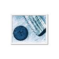 Picture of Hockey Stick and Puck _GroupedProduct_Rectangle_Landscape_Mini_ _GroupedProduct_Rectangle_Landscape_Framed_Matted_