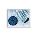 Picture of Hockey Stick and Puck _GroupedProduct_Rectangle_Landscape_Mini_ _GroupedProduct_Rectangle_Landscape_Framed_Matted_