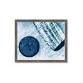 Picture of Hockey Stick and Puck _GroupedProduct_Rectangle_Landscape_Mini_ _GroupedProduct_Rectangle_Landscape_Framed_Matted_
