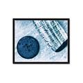 Picture of Hockey Stick and Puck _GroupedProduct_Rectangle_Landscape_Mini_ _GroupedProduct_Rectangle_Landscape_Framed_Matted_