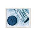Picture of Hockey Stick and Puck _GroupedProduct_Rectangle_Landscape_Mini_ _GroupedProduct_Rectangle_Landscape_Framed_Matted_