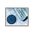 Picture of Hockey Stick and Puck _GroupedProduct_Rectangle_Landscape_Mini_ _GroupedProduct_Rectangle_Landscape_Framed_Matted_