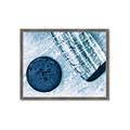 Picture of Hockey Stick and Puck _GroupedProduct_Rectangle_Landscape_Mini_ _GroupedProduct_Rectangle_Landscape_Framed_Matted_