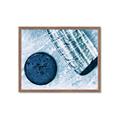 Picture of Hockey Stick and Puck _GroupedProduct_Rectangle_Landscape_Mini_ _GroupedProduct_Rectangle_Landscape_Framed_Matted_