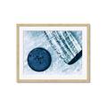 Picture of Hockey Stick and Puck _GroupedProduct_Rectangle_Landscape_Mini_ _GroupedProduct_Rectangle_Landscape_Framed_Matted_