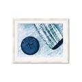 Picture of Hockey Stick and Puck _GroupedProduct_Rectangle_Landscape_Mini_ _GroupedProduct_Rectangle_Landscape_Framed_Matted_