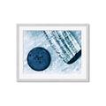Picture of Hockey Stick and Puck _GroupedProduct_Rectangle_Landscape_Mini_ _GroupedProduct_Rectangle_Landscape_Framed_Matted_