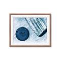 Picture of Hockey Stick and Puck _GroupedProduct_Rectangle_Landscape_Mini_ _GroupedProduct_Rectangle_Landscape_Framed_Matted_