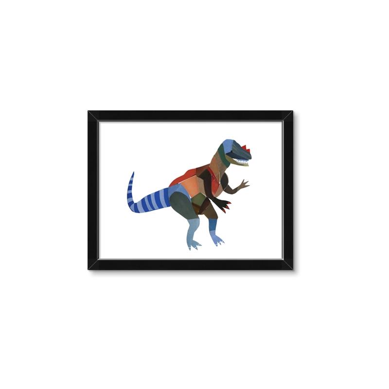 Picture of colourful T-rex _GroupedProduct_Rectangle_Landscape_Mini_ _GroupedProduct_Rectangle_Landscape_Framed_Matted_