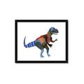 Picture of colourful T-rex _GroupedProduct_Rectangle_Landscape_Mini_ _GroupedProduct_Rectangle_Landscape_Framed_Matted_