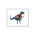 Picture of colourful T-rex _GroupedProduct_Rectangle_Landscape_Mini_ _GroupedProduct_Rectangle_Landscape_Framed_Matted_