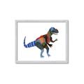 Picture of colourful T-rex _GroupedProduct_Rectangle_Landscape_Mini_ _GroupedProduct_Rectangle_Landscape_Framed_Matted_