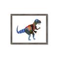 Picture of colourful T-rex _GroupedProduct_Rectangle_Landscape_Mini_ _GroupedProduct_Rectangle_Landscape_Framed_Matted_