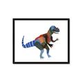 Picture of colourful T-rex _GroupedProduct_Rectangle_Landscape_Mini_ _GroupedProduct_Rectangle_Landscape_Framed_Matted_