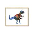 Picture of colourful T-rex _GroupedProduct_Rectangle_Landscape_Mini_ _GroupedProduct_Rectangle_Landscape_Framed_Matted_