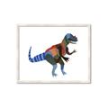 Picture of colourful T-rex _GroupedProduct_Rectangle_Landscape_Mini_ _GroupedProduct_Rectangle_Landscape_Framed_Matted_