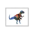 Picture of colourful T-rex _GroupedProduct_Rectangle_Landscape_Mini_ _GroupedProduct_Rectangle_Landscape_Framed_Matted_