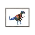Picture of colourful T-rex _GroupedProduct_Rectangle_Landscape_Mini_ _GroupedProduct_Rectangle_Landscape_Framed_Matted_