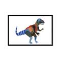 Picture of colourful T-rex _GroupedProduct_Rectangle_Landscape_Mini_ _GroupedProduct_Rectangle_Landscape_Framed_Matted_
