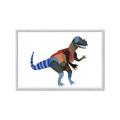Picture of colourful T-rex _GroupedProduct_Rectangle_Landscape_Mini_ _GroupedProduct_Rectangle_Landscape_Framed_Matted_