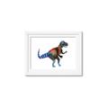 Picture of colourful T-rex _GroupedProduct_Rectangle_Landscape_Mini_ _GroupedProduct_Rectangle_Landscape_Framed_Matted_