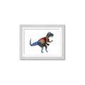 Picture of colourful T-rex _GroupedProduct_Rectangle_Landscape_Mini_ _GroupedProduct_Rectangle_Landscape_Framed_Matted_