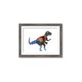 Picture of colourful T-rex _GroupedProduct_Rectangle_Landscape_Mini_ _GroupedProduct_Rectangle_Landscape_Framed_Matted_