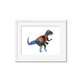 Picture of colourful T-rex _GroupedProduct_Rectangle_Landscape_Mini_ _GroupedProduct_Rectangle_Landscape_Framed_Matted_