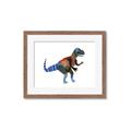 Picture of colourful T-rex _GroupedProduct_Rectangle_Landscape_Mini_ _GroupedProduct_Rectangle_Landscape_Framed_Matted_