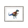Picture of colourful T-rex _GroupedProduct_Rectangle_Landscape_Mini_ _GroupedProduct_Rectangle_Landscape_Framed_Matted_