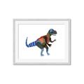 Picture of colourful T-rex _GroupedProduct_Rectangle_Landscape_Mini_ _GroupedProduct_Rectangle_Landscape_Framed_Matted_