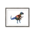 Picture of colourful T-rex _GroupedProduct_Rectangle_Landscape_Mini_ _GroupedProduct_Rectangle_Landscape_Framed_Matted_