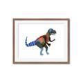 Picture of colourful T-rex _GroupedProduct_Rectangle_Landscape_Mini_ _GroupedProduct_Rectangle_Landscape_Framed_Matted_