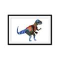 Picture of colourful T-rex _GroupedProduct_Rectangle_Landscape_Mini_ _GroupedProduct_Rectangle_Landscape_Framed_Matted_