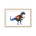 Picture of colourful T-rex _GroupedProduct_Rectangle_Landscape_Mini_ _GroupedProduct_Rectangle_Landscape_Framed_Matted_