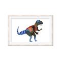 Picture of colourful T-rex _GroupedProduct_Rectangle_Landscape_Mini_ _GroupedProduct_Rectangle_Landscape_Framed_Matted_