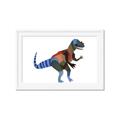 Picture of colourful T-rex _GroupedProduct_Rectangle_Landscape_Mini_ _GroupedProduct_Rectangle_Landscape_Framed_Matted_