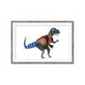 Picture of colourful T-rex _GroupedProduct_Rectangle_Landscape_Mini_ _GroupedProduct_Rectangle_Landscape_Framed_Matted_