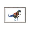 Picture of colourful T-rex _GroupedProduct_Rectangle_Landscape_Mini_ _GroupedProduct_Rectangle_Landscape_Framed_Matted_