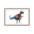 Picture of colourful T-rex _GroupedProduct_Rectangle_Landscape_Mini_ _GroupedProduct_Rectangle_Landscape_Framed_Matted_