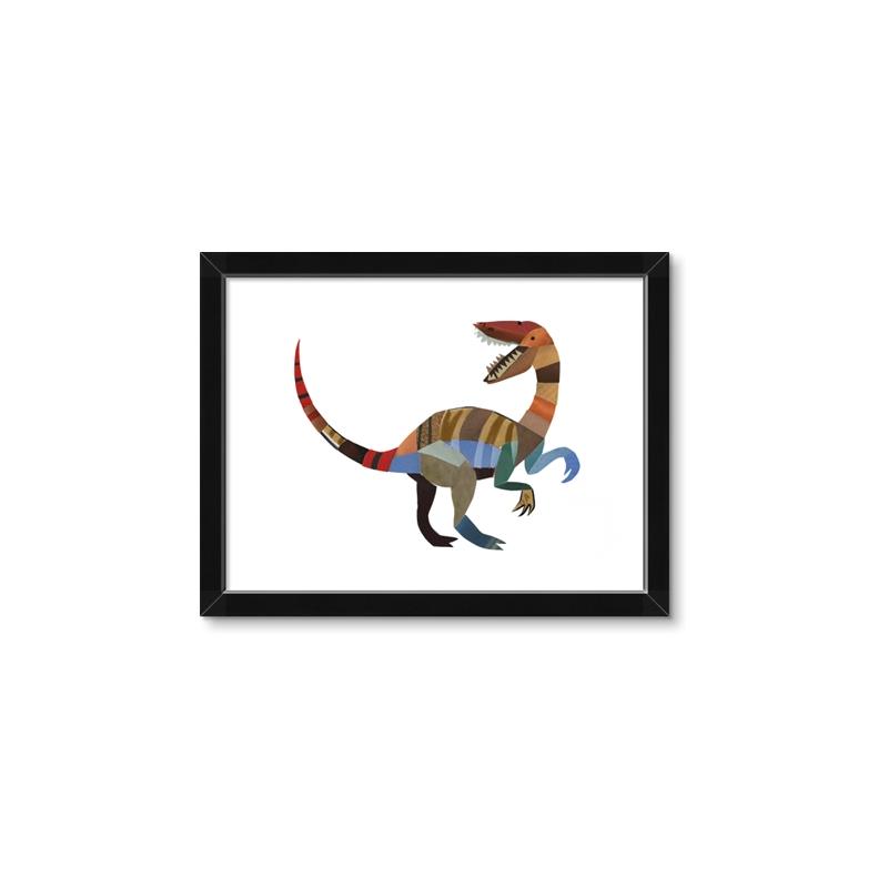 Picture of Colourful velociraptor  _GroupedProduct_Rectangle_Landscape_Mini_ _GroupedProduct_Rectangle_Landscape_Framed_Matted_