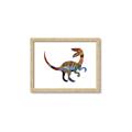 Picture of Colourful velociraptor  _GroupedProduct_Rectangle_Landscape_Mini_ _GroupedProduct_Rectangle_Landscape_Framed_Matted_