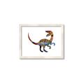 Picture of Colourful velociraptor  _GroupedProduct_Rectangle_Landscape_Mini_ _GroupedProduct_Rectangle_Landscape_Framed_Matted_