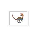 Picture of Colourful velociraptor  _GroupedProduct_Rectangle_Landscape_Mini_ _GroupedProduct_Rectangle_Landscape_Framed_Matted_